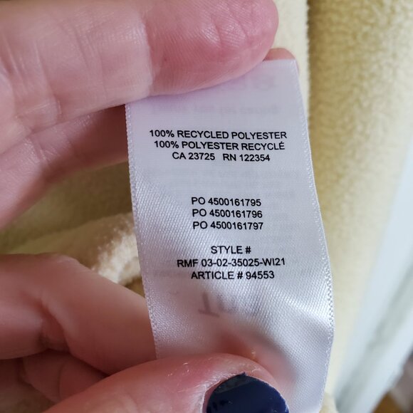 TNA Aritzia Fleece Button-Up Shirt Jacket Shacket Butter Yellow Women's Small - Picture 11 of 12